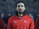 Turkish player defender Hasan Ali Kaldirim stands before a World Cup 2014 European qualifying, Group D football match against Andora on March 22, 2013