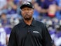 Baltimore Ravens offensive coordinator Jim Caldwell watches warm ups before the start of a preseason game against the Atlanta Falcons at M&T Bank Stadium on August 15, 2013