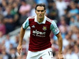 Joey O'Brien of West Ham United controls the ball during the Barclays Premier League match between West Ham United and Cardiff City at the Bolyen Ground on August 17, 2013