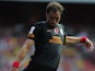 Johan Elmander of Galatasaray in action during the Emirates Cup match between Arsenal and Galatasaray at the Emirates Stadium on August 4, 2013