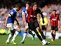 West Brom defender Jonas Olsson evades the tackles against Everton on August 24, 2013