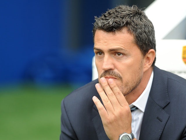 Brighton boss Oscar Garcia on the touchline during a game with Burnley on August 24, 2013