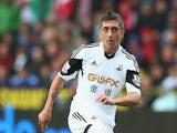 Pablo Hernandez of Swansea City during the Barclays Premier League match between Swansea City and Manchester United at the Liberty Stadium on August 17, 2013