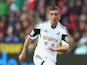 Pablo Hernandez of Swansea City during the Barclays Premier League match between Swansea City and Manchester United at the Liberty Stadium on August 17, 2013