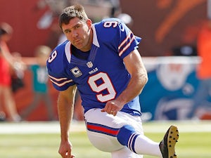 Buffalo Bills' Rian Lindell during a warm-up before the game against Miami Dolphins on December 23, 2012