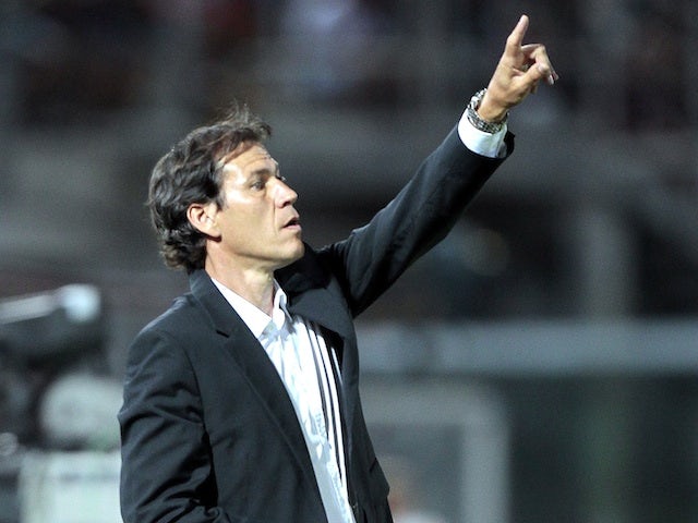 Roma boss Rudi Garcia on the touchline during a game with Livorno on August 25, 2013