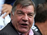 West Ham boss Sam Allardyce in the dugout before kick-off during the match against Newcastle on August 24, 2013