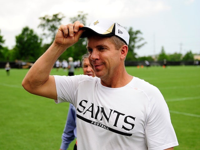 Saints coach Sean Payton at practice on May 23, 2013