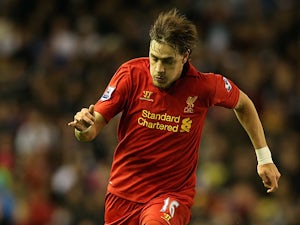 Liverpool's Sebastian Coates in action against Swansea on October 31, 2012