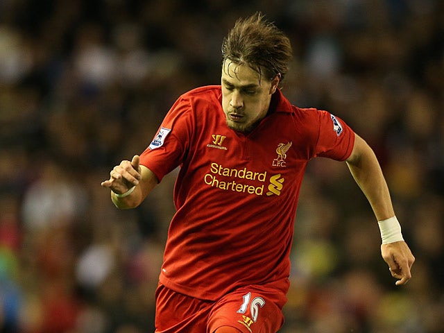 Liverpool's Sebastian Coates in action against Swansea on October 31, 2012