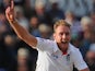 England's Stuart Broad celebrates taking another wicket during the fourth Ashes Test with Australia on August 12, 2013