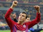 FC Steaua's Vlad Chiriches celebrates his team's win against Chelsea during the Europa League on March 7, 2013