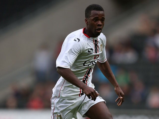 Zavon Hines of MK Dons in action during the Pre-Season Friendly match between MK Dons and Tottenham Hotspur XI at Stadium mk on July 31, 2013