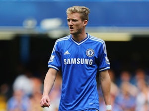 Andre Schurrle of Chelsea looks on during the Barclays Premier League match between Chelsea and Hull City at Stamford Bridge on August 18, 2013