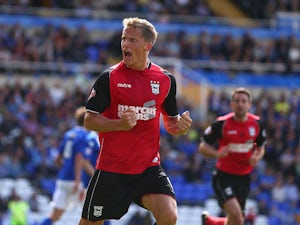Christophe Berra of Ipswich Town celebrates his goal during the Sky Bet Championship match between Birmingham City and Ipswich Town at St Andrews Stadium on August 31, 2013