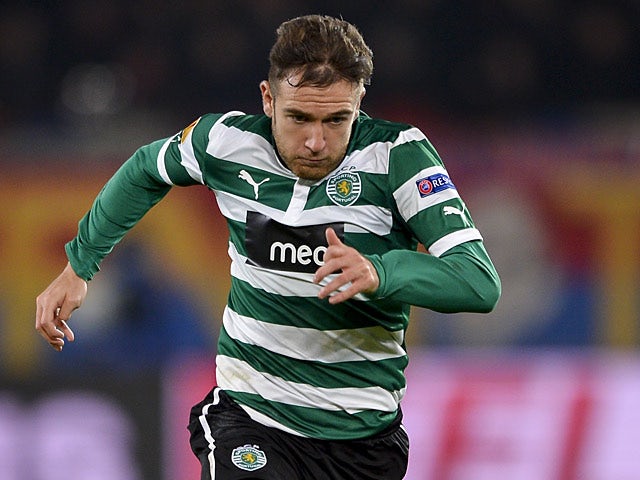 Sporting's Diego Capel in action during the match against Basel on November 22, 2012