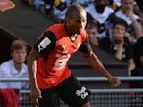 Rennes' French defender Dimitri Foulquier runs with the ball during the French L1 friendly football match Rennes against Guingamp on August 3, 2013