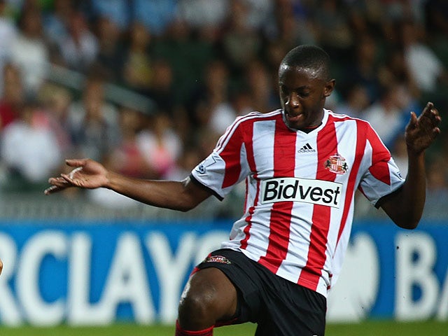 Sunderland's El-Hadji Ba in action against Spurs during a friendly match on July 24, 2013
