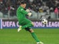 Fraser Forster of Celtic kicks the ball during the UEFA Champions League round of 16 second leg match between Juventus and Celtic at Juventus Arena on March 6, 2013
