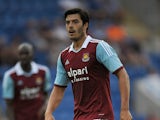 James Tomkins of West Ham United during the Pre Season Friendly match between Colchester United and West Ham United at Colchester Community Stadium on July 16, 2013