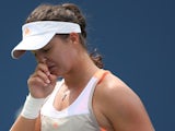Laura Robson reacts during her loss to Li Na at the US Open on August 30, 2013