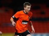 Michael Gardyne of Dundee United in action during the Scottish Premier League Match between Dundee United and St Mirren at Tannadice Park on December 30, 2012 
