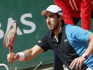 Pablo Cuevas in action on May 29, 2013