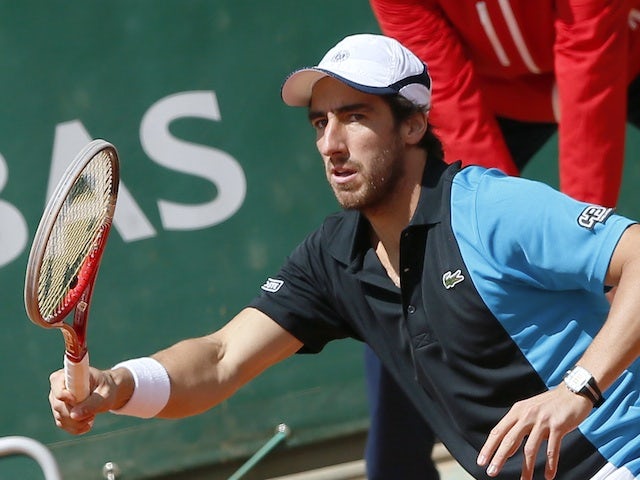 Pablo Cuevas in action on May 29, 2013