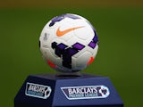 The season 2013-2014 match ball is seen before the Barclays Premier League match between Newcastle United and Fulham at St James' Park on August 31, 2013