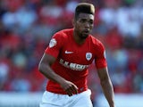 Scott Golbourne of Barnsley in action during the Sky Bet Championship match between Barnsley and Wigan Athletic at Oakwell on August 03, 2013