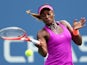 Sloane Stephens in action against Serena Williams during their US Open third round match on September 1, 2013