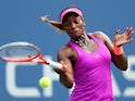 Sloane Stephens in action against Serena Williams during their US Open third round match on September 1, 2013