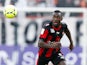 Nice's French forward Stephane Bahoken controls the ball during the French L1 football match Nice versus Montpellier, on March 10, 2013
