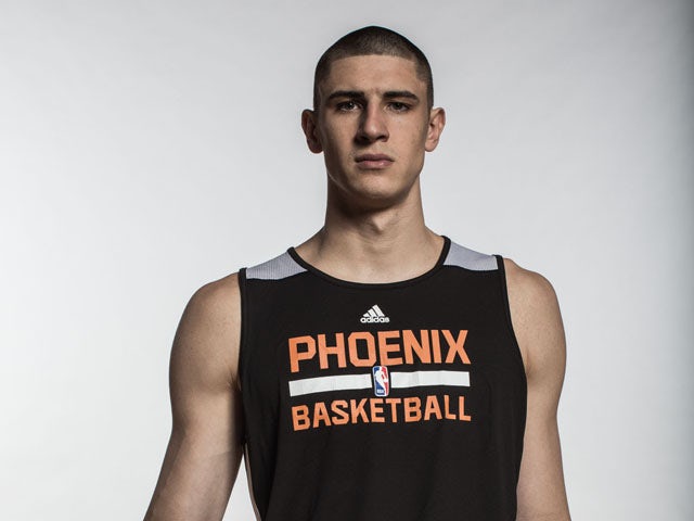 Alex Len of the Phoenix Suns poses for a portrait during the 2013 NBA rookie photo shoot at the MSG Training Center on August 6, 2013
