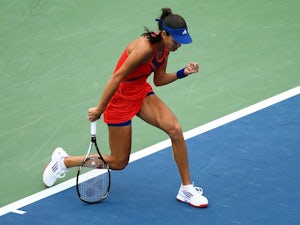 Ana Ivanovic celebrates a winner against Victoria Azarenka at the US Open on September 3, 2013