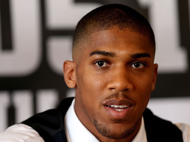 Anthony Joshua attends a press conference to announce his signing to Matchroom on July 25, 2013