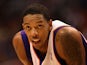 Channing Frye #8 of the Phoenix Suns in action during the NBA game against the San Antonio Spurs at US Airways Center on March 27, 2012