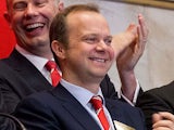  Ed Woodward prepare to ring the Opening Bell at the New York Stock Exchange on August 10, 2012