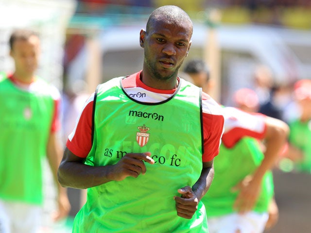 Monaco's French defender Eric Abidal trains before the French L1 football match between Monaco and Montpellier on August 18, 2013