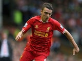 Iago Aspas of Liverpool in action during the Barclays Premier League match between Liverpool and Stoke City at Anfield on August 17, 2013