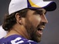 Jared Allen #69 of the Minnesota Vikings reacts on the sidelines during the third quarter of the game against the Tennessee Titans on August 29, 2013