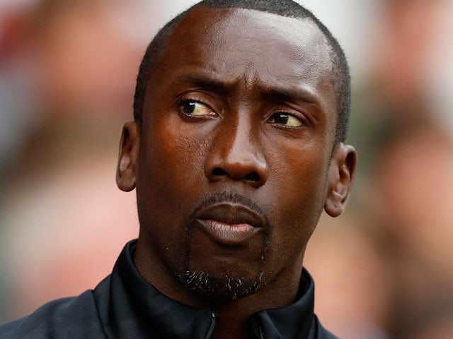 First Team Coach Jimmy Floyd Hasselbaink of Nottingham Forest during the pre-season friendly match between Nottingham Forest and Aston Villa at the City Ground on August 4, 2012