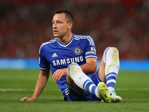 John Terry of Chelsea looks on during the Barclays Premier League match between Manchester United and Chelsea at Old Trafford on August 26, 2013