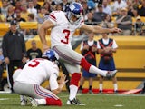 Giants kicker Josh Brown during a pre-season game with Pittsburgh on August 10, 2013