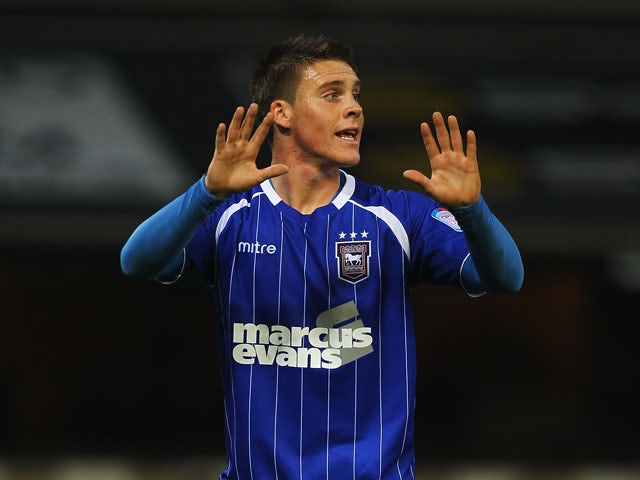 Josh Carson of Ipswich Town in action during the npower Championship match between Ipswich Town and Doncaster Rovers at Portman Road on November 5, 2011