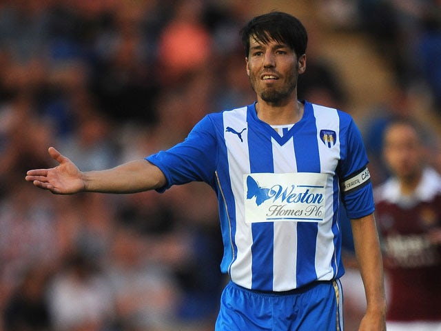 Kem Izzet of Colchester United during the Pre Season Friendly match between Colchester United and West Ham United at Colchester Community Stadium on July 16, 2013