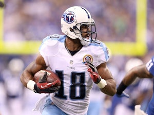 Kenny Britt of the Tennessee Titans in action against the Colts on December 9, 2012