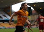 Kevin Doyle of Wolves celebrates scoring his team's second goal during the npower Championship match between Wolverhampton Wanderers and Bristol City at Molineux on March 16, 2013