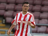 Kevin Gomez of Stoke City in action during the Pre-Season Friendly match between Northampton Town and Stoke City Development Squad at Sixfields Stadium on July 27, 2013