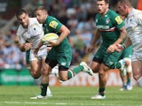 David Mele of Leicester breaks with the ball during the Aviva Premiership match between Leicester Tigers and Worcester Warriors at Welford Road on September 8, 2013